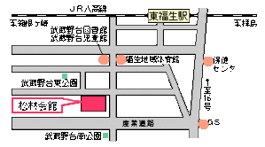 画像：松林会館・公民館松林分館への地図