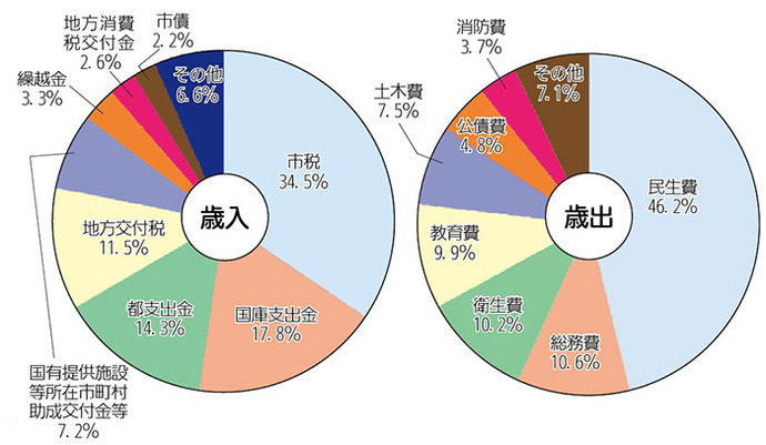画像：平成25年度一般会計予算の構成比