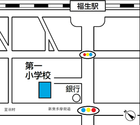 画像：第2投票区地図第四小学校