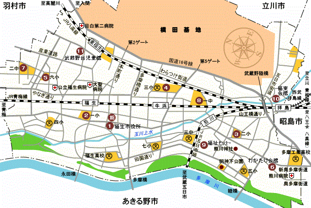 画像：投票所及び投票区域一覧地図