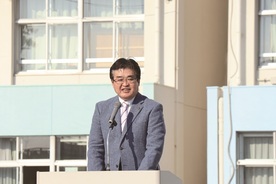 画像：福生市消防団出初式にて